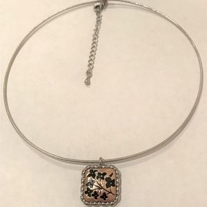 Lia Sophia Gold and Silver Floral Necklace